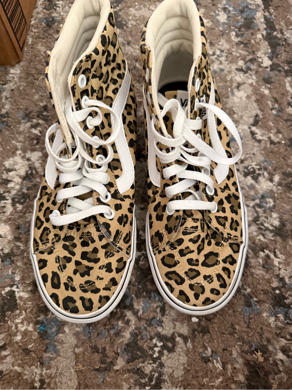 Vans Platform Leopard Print High Tops Size 7 Women’s